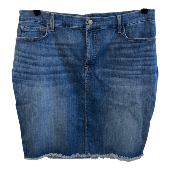 7 For All Mankind Jen 7 Blue Denim Pencil Skirt Size 18 - Picture 1 of 11